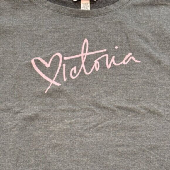 NEW Victoria's Secret women's medium gray/pink sweater - Picture 3 of 4